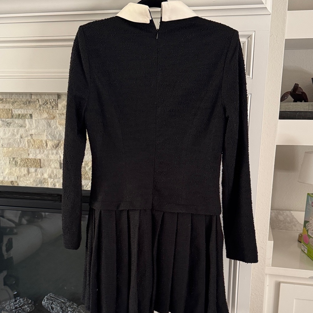 Commense Black Mini Dress with White Collar - Picture 8 of 8